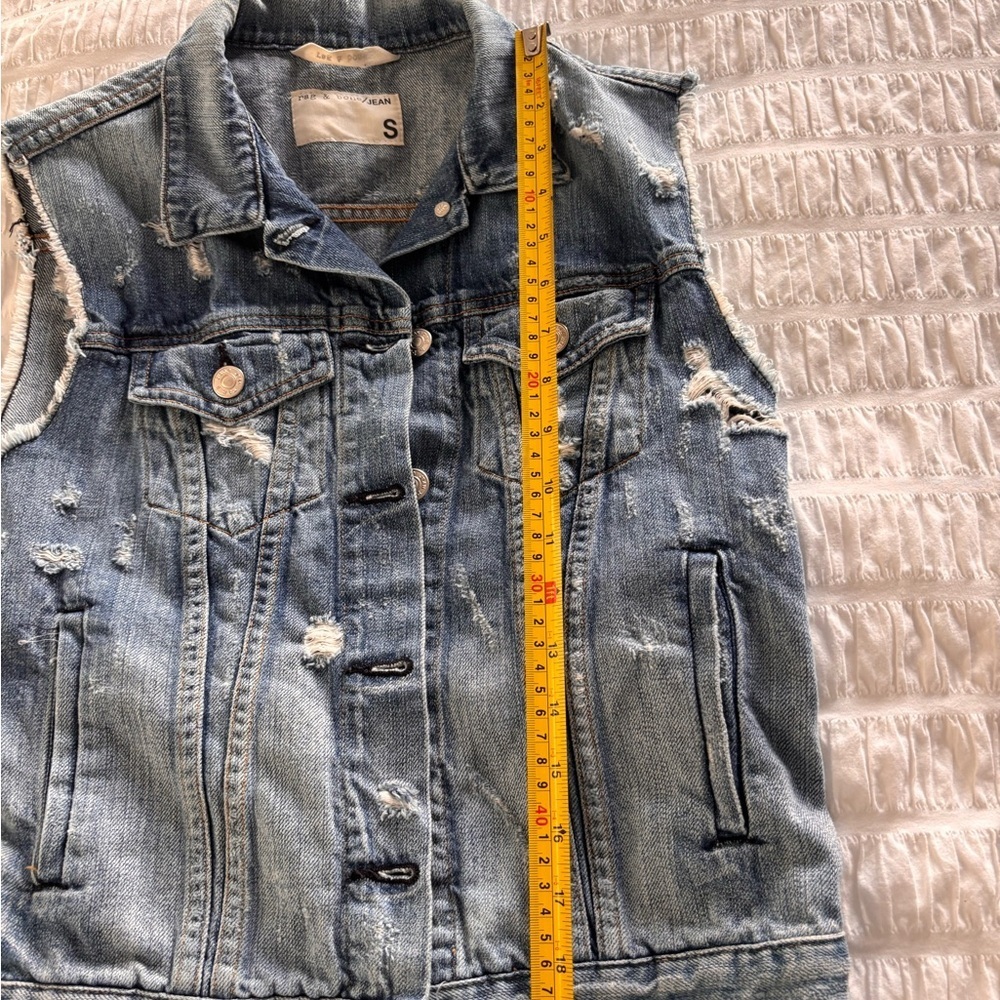 rag & bone Light Blue Denim Jacket - Picture 3 of 9